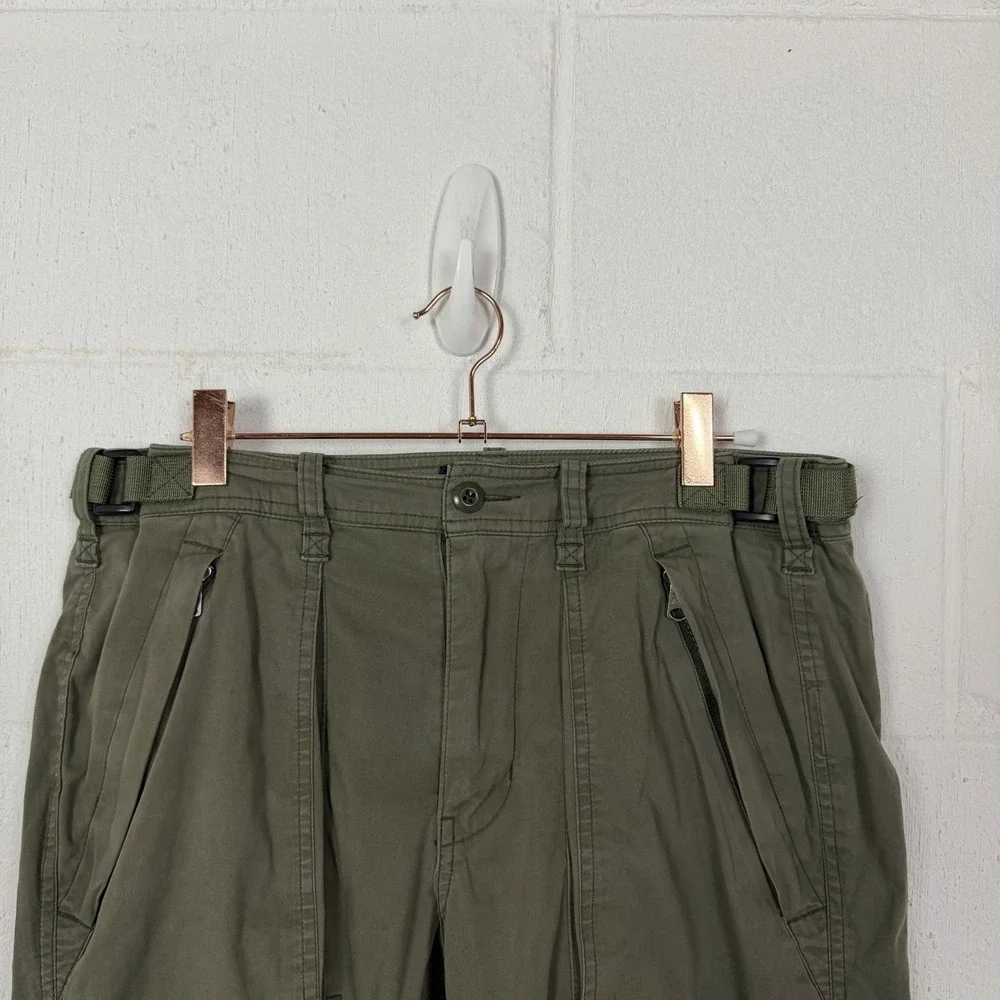 Abercrombie‎ Fitch Cargo Pants Paratrooper Green Slim Straight Utility 30X32